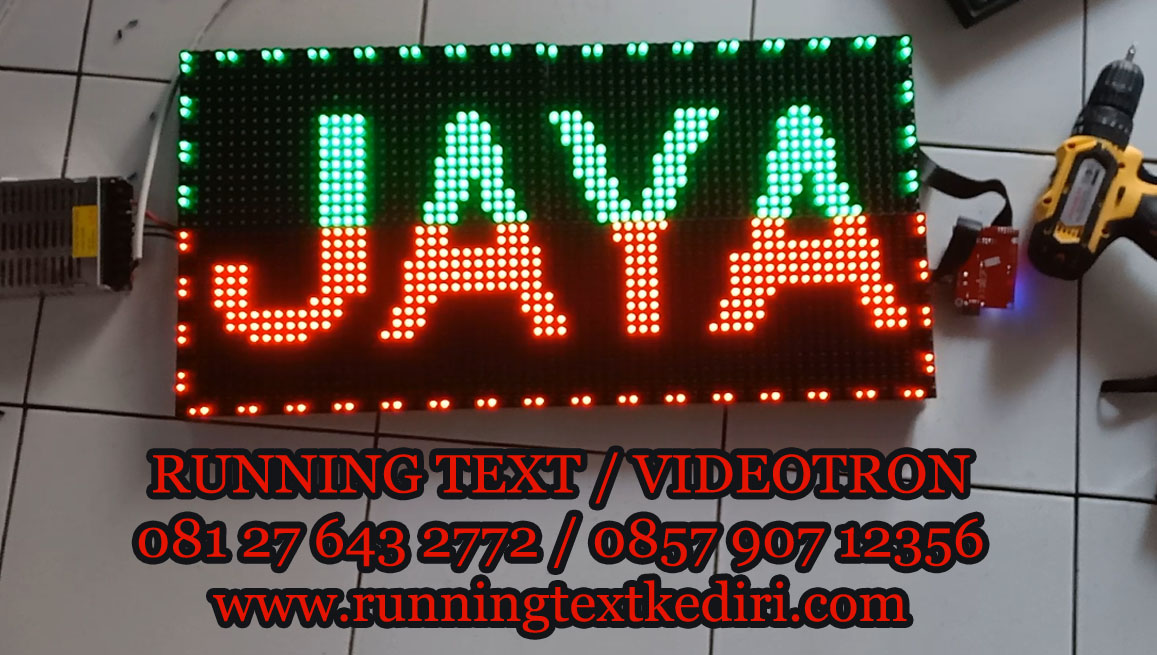 Dengan warna strips membuat running text yang anda miliki sangat bermanfaat untuk anda. Untuk toko, swalayan, kantor, ataupun tempat yang terbaik lainnya. Sehingga running text ini sangat bagus dan cocok untuk usaha anda.
